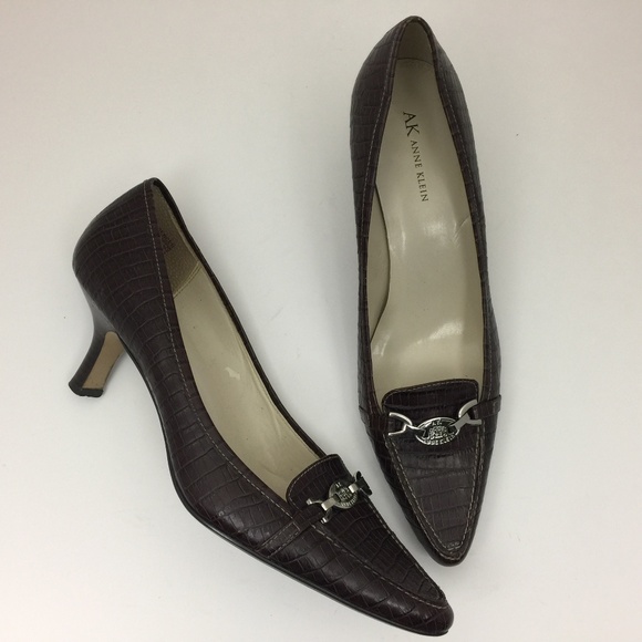 Anne Klein Shoes - ANNE KLEIN Spencer Croc Embossed Pointed Toe Pumps